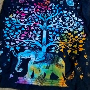Boho boutique elephant tree of life tote bag bookbag